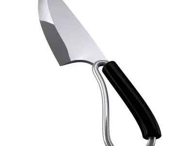 Short battle knife v4 Low-poly 3D model