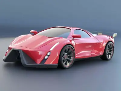 Aferox concept car 3d model 3D model