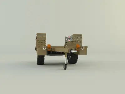 military trailer model 3D model