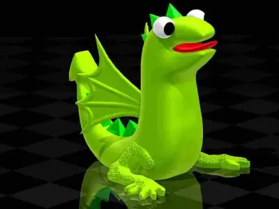 friendly dragon - peppa pig cartoon series 3D model