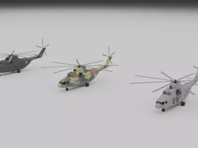 Soviet Helicopter Mi-26 Halo 3D model