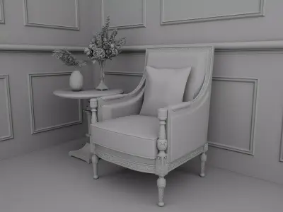 Classic Armchair 3D model