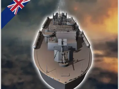 British fast motor torpedo boat 2 - UK United WW2 Kingdom Britis 3D print model