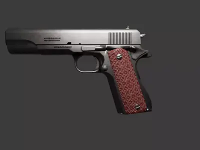 GameReady Colt M1911 Pistol  Optimized PBR Rigged Free low-poly 3D model