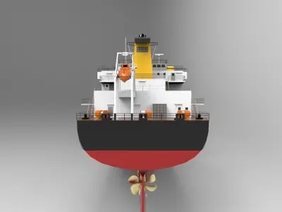 Cargo ship basic 3D model