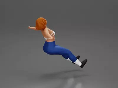 Boldly Riding Through the Air with a Powerful Motorbike Stance 2 3D print model