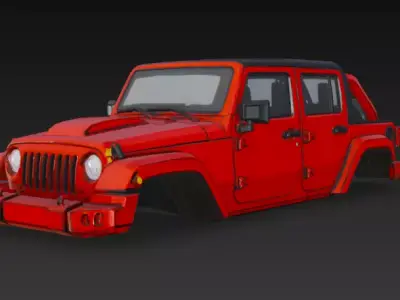 Jeep body part 3D model