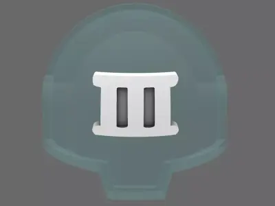Space Knights DV04 Standard Roman Numeral 03 Shoulder Symbols 3D print model