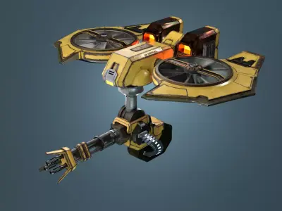 UAV01 Low-poly 3D model