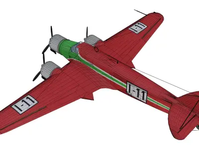 Savoia-Marchetti SM79-T Low-poly 3D model