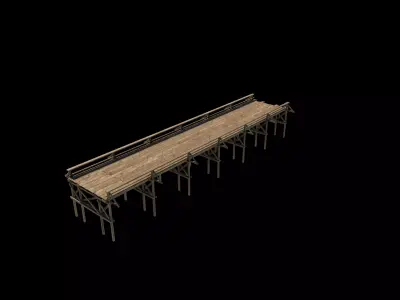 Coastal sea pier 3D model