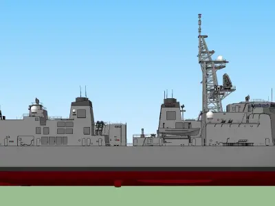 JMSDF Takanami Class Destroyer DD-110  3D model
