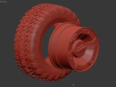 Off road wheel 3D model get