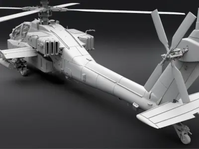 Apache AH64 Longbow Scale model 3D print model