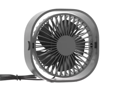 Small USB Desk Fan 3D model