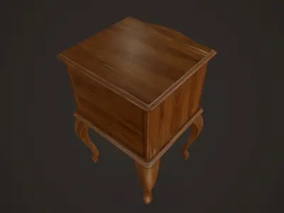 Bedside Table - PBR Game Ready Low-poly 3D model