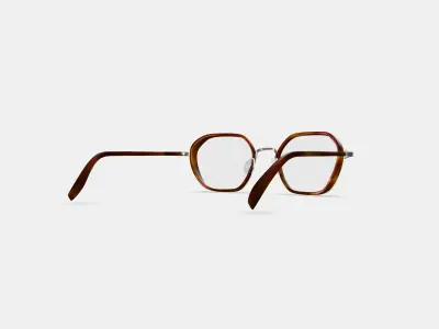 Levins Eyeglasses in Rye Tortoise Matte with Antique Silver 3D model