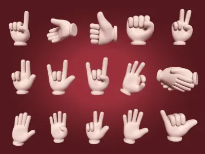  Hand Emoji Signs - Icons Pack 