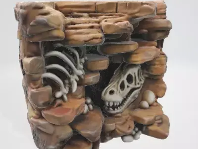 Ancient Fossil Model 3D model