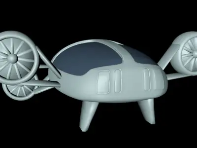 Futuristic Jet car 3D model