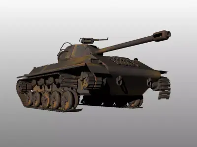 tank tank scrap scrap metal burnt tank 3D model