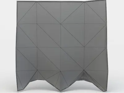 Fishnet curtain Low-poly 3D model