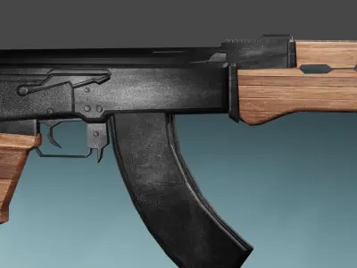AK47 Gun 3D  3D model