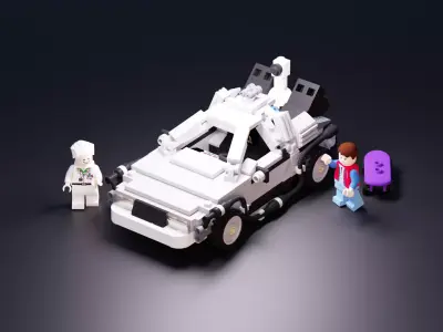 Delorean MC12 Back to the futur Lego  3D model