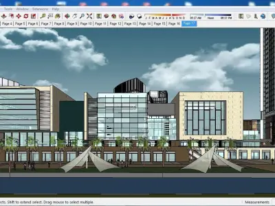 Sketchup Commercial Complex B6 3D model