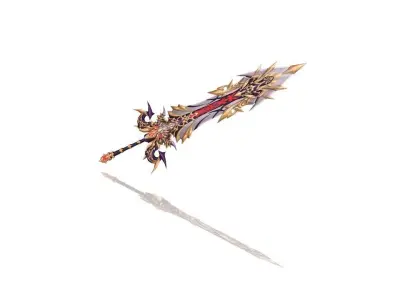 Sacred Greatsword Low-poly 3D model