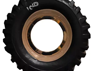Heavy Duty OffRoad Tire  Rim 3D model