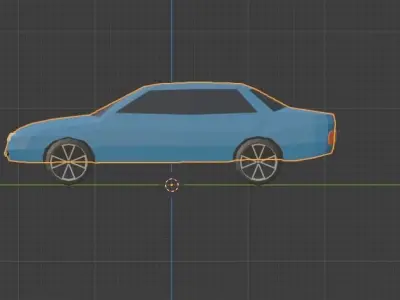 low poly car Free low-poly 3D model V2