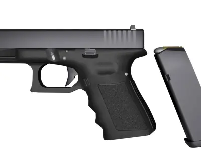 Glock 19 Low-poly 3D model