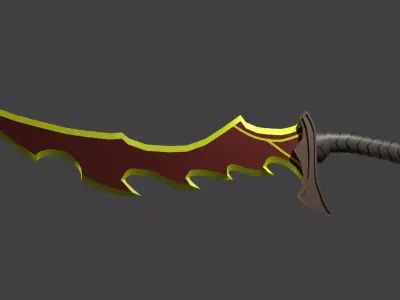 Fantasy Sword Game Ready Low-poly 3D model