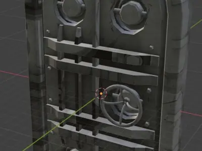 hatch door Low-poly 3D model