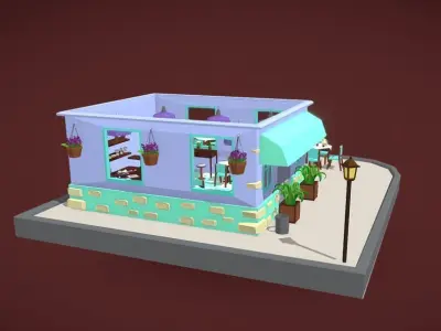  THE CAFE  part 2 Free 3D model