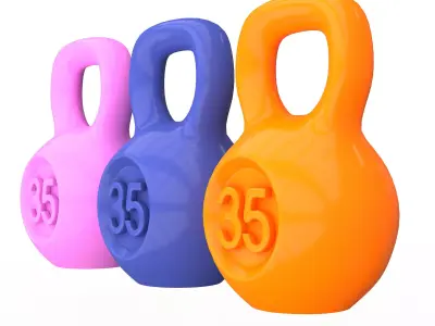 Kettlebell 3D Model  Fitness Training Equipment Free 3D print model