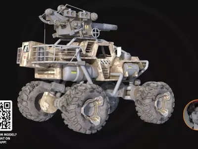 3D Model Professional ATV Combat Buggy - Tactical Monster Scout 3D model