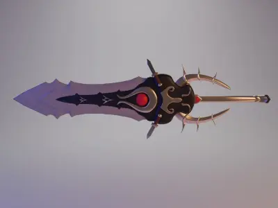 Demons Slayer Sword  Free low-poly 3D model