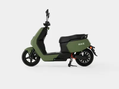 Matte Green Scooter Low-poly 3D model