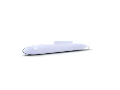 Stealth Black Submarine model pack Low-poly 3D model