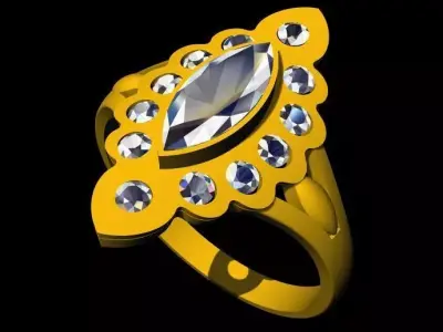 Antique Ring 3dm file 3D print model