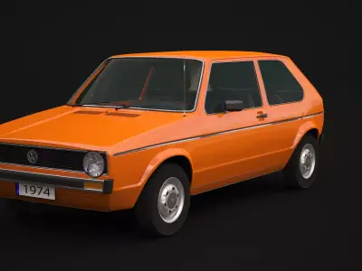 VW Golf MK I 1974 3D model