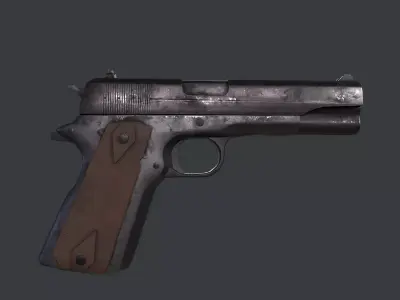 Colt 1911 Gun Low-poly 3D model