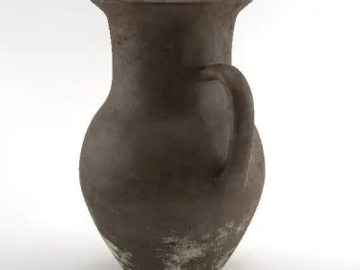 Claypot ancient greek jug 3D model