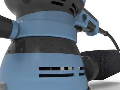 hand-held sanding machine Low-poly 3D model