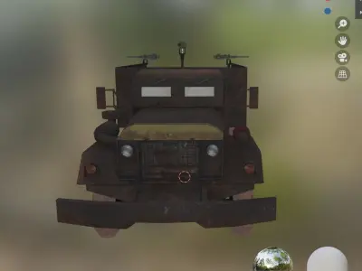 guntruck Low-poly 3D model