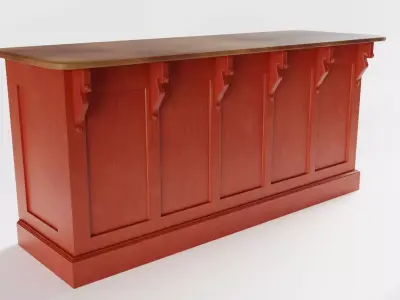 Victorian Shop Counter 3D model