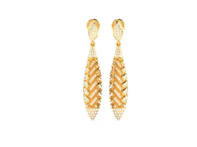 Women Diamond Earrings 3D print model