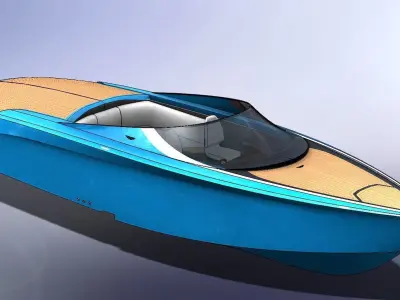 Aston Martin AM37 powerboat 3D model